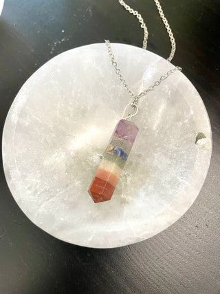 Chakra Gemstone Point Necklace