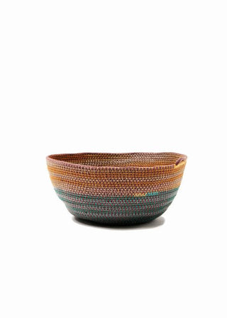 Teal and Marigold Rope Bowl: Small