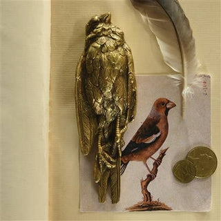 Still Bird Brass Paperweight in Antique Brass