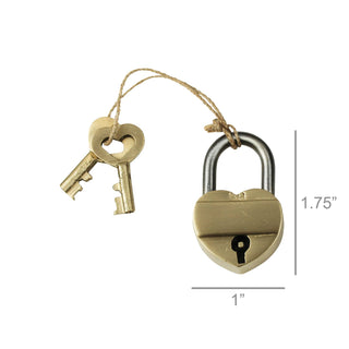 Brass Heart Lock w/ Heart Keys