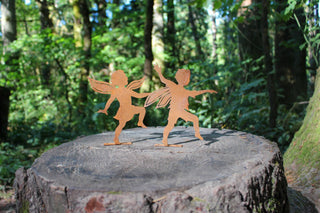 Skipping Boy Fairy - Metal Silhouette Garden Yard Home Art