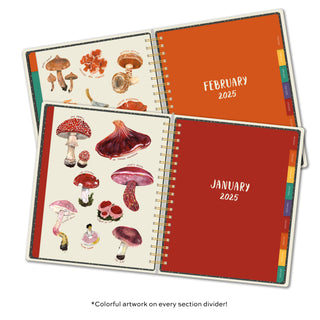 2025 Mushrooms Deluxe Hardcover Planner