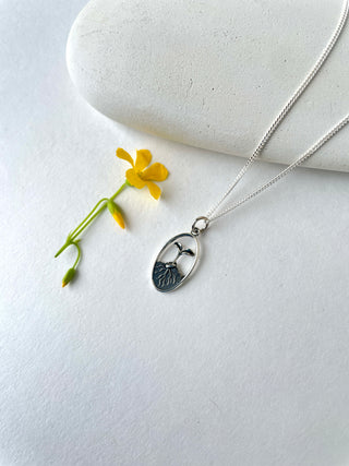 Sterling Sprouting Seed Necklace