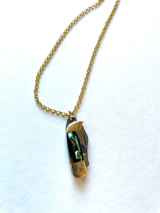 Indie South | Mini Pocket Knife Necklace in Brass or Silver