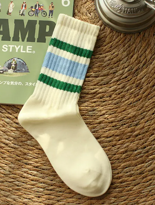 Retro Athletic Stripe Socks