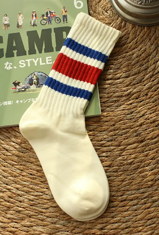 Retro Athletic Stripe Socks