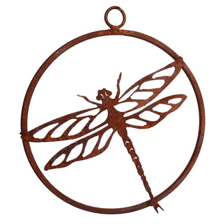 Dragonfly Mini Ring Metal Silhouette Garden Yard Home Art