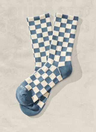 Black & Cream Checkerboard - Kids Socks