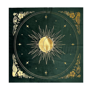 Celestial Velvet Altar Cloth Tea Green Velvet + Gold Foil