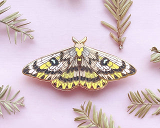 Sheep Moth (Hemileuca eglanterina) Enamel Pin