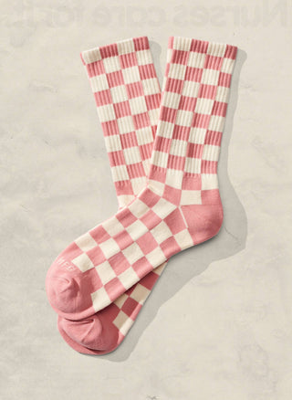 Black & Cream Checkerboard - Kids Socks