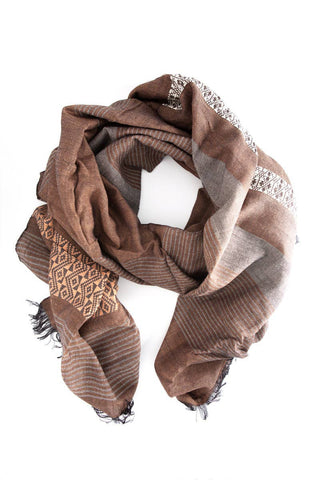 Tuyen Woven Scarf - Brown