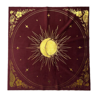 Celestial Velvet Altar Cloth Tea Green Velvet + Gold Foil