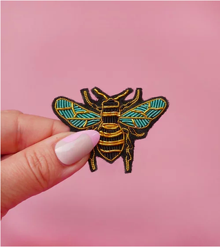 Bee Broach - Hand Embroidered