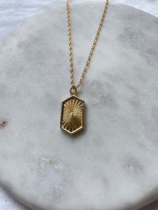 Shield Necklace - Gold Plated