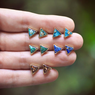 Cameoko | Triangle Inlay Earrings